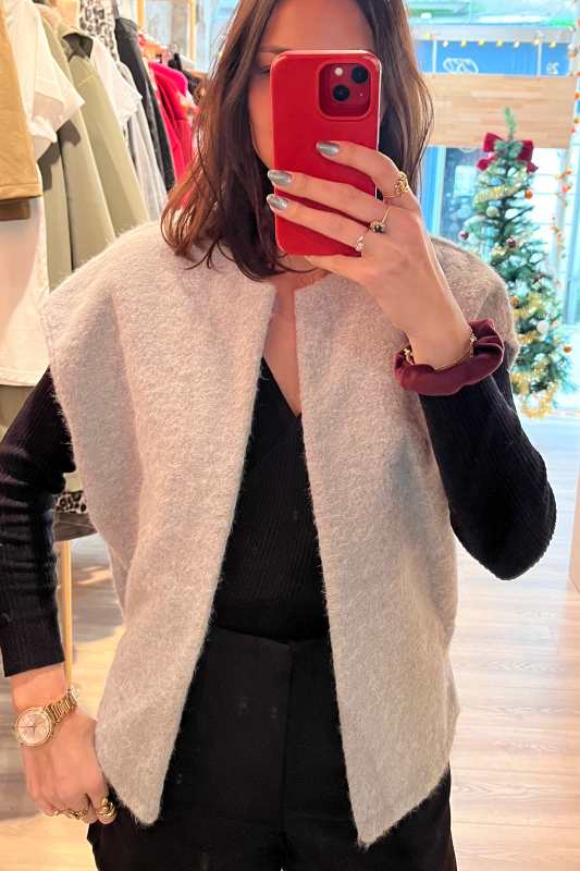 veste sans manche grise – Image 2