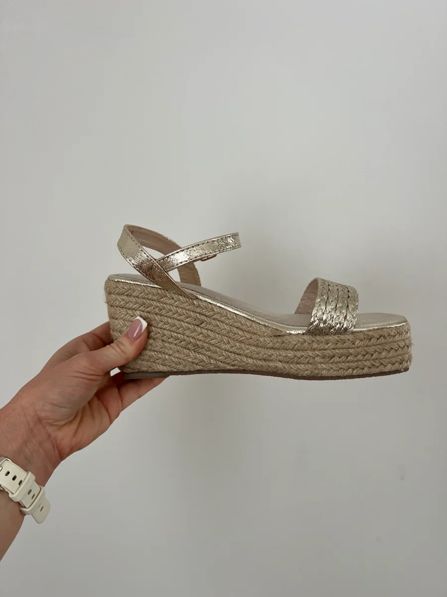 LES SANDALES COMPENSÉES DORÉES - Image 2