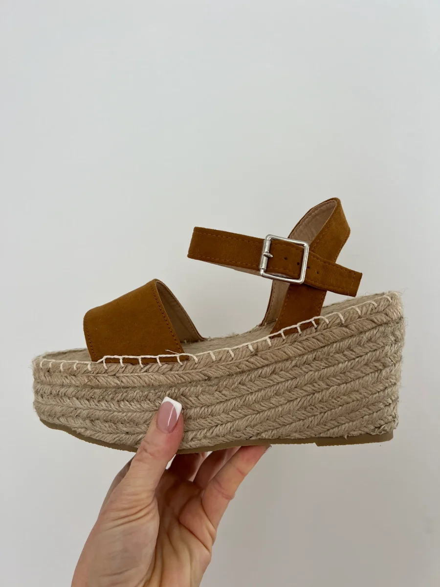 LES SANDALES COMPENSÉES CAMEL - Image 2