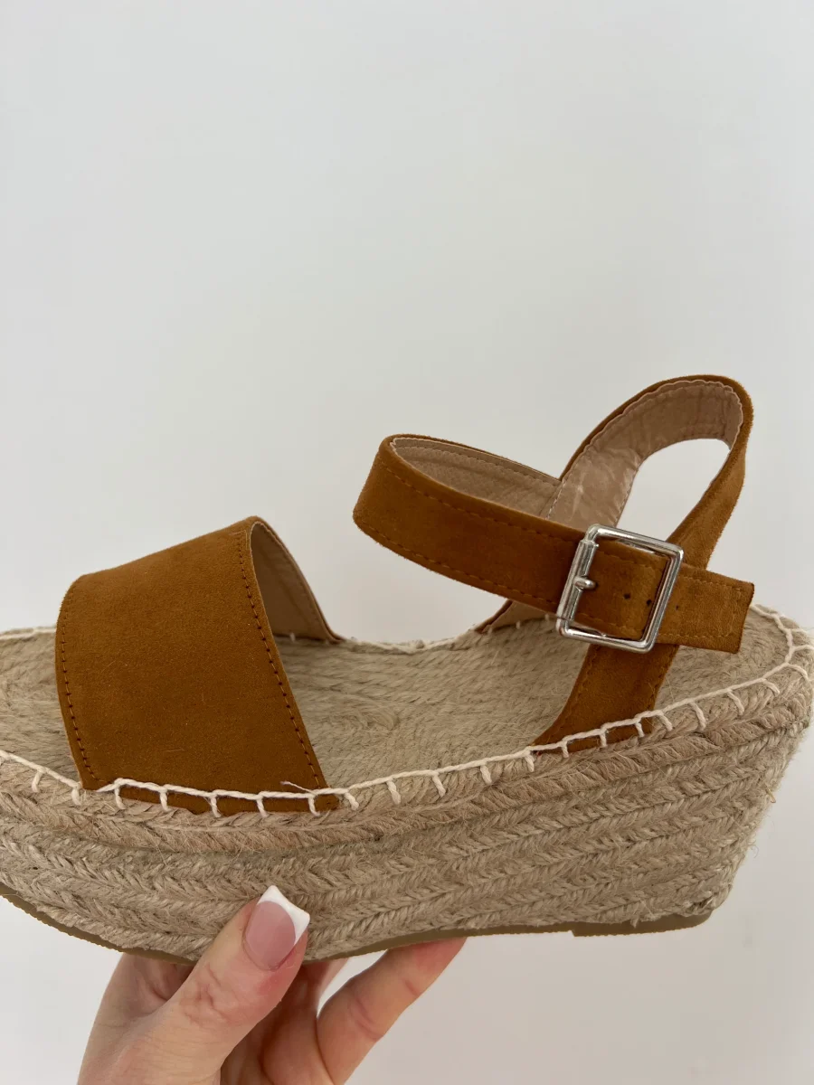 LES SANDALES COMPENSÉES CAMEL - Image 3