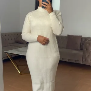 Robe pull longue Nelya Blanche ni