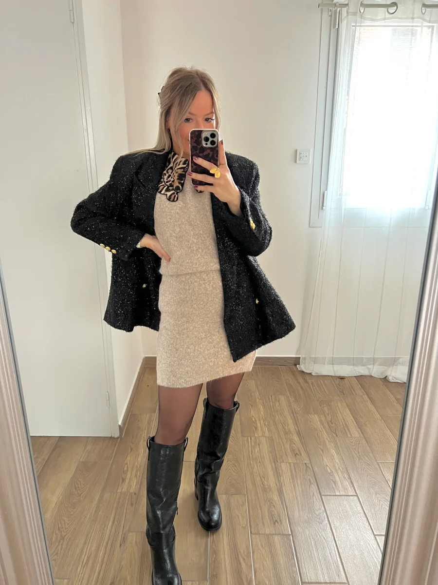 LA ROBE PULL BASIQUE BEIGE - Image 6