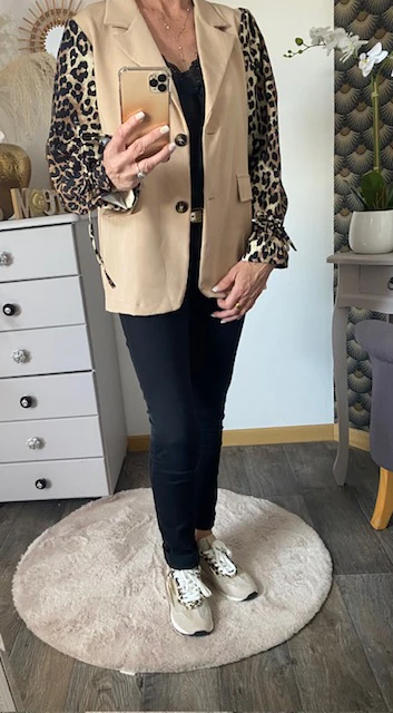 VESTE BLASER STELLA LEOPARD CAMEL 36 AU 42 – Image 6
