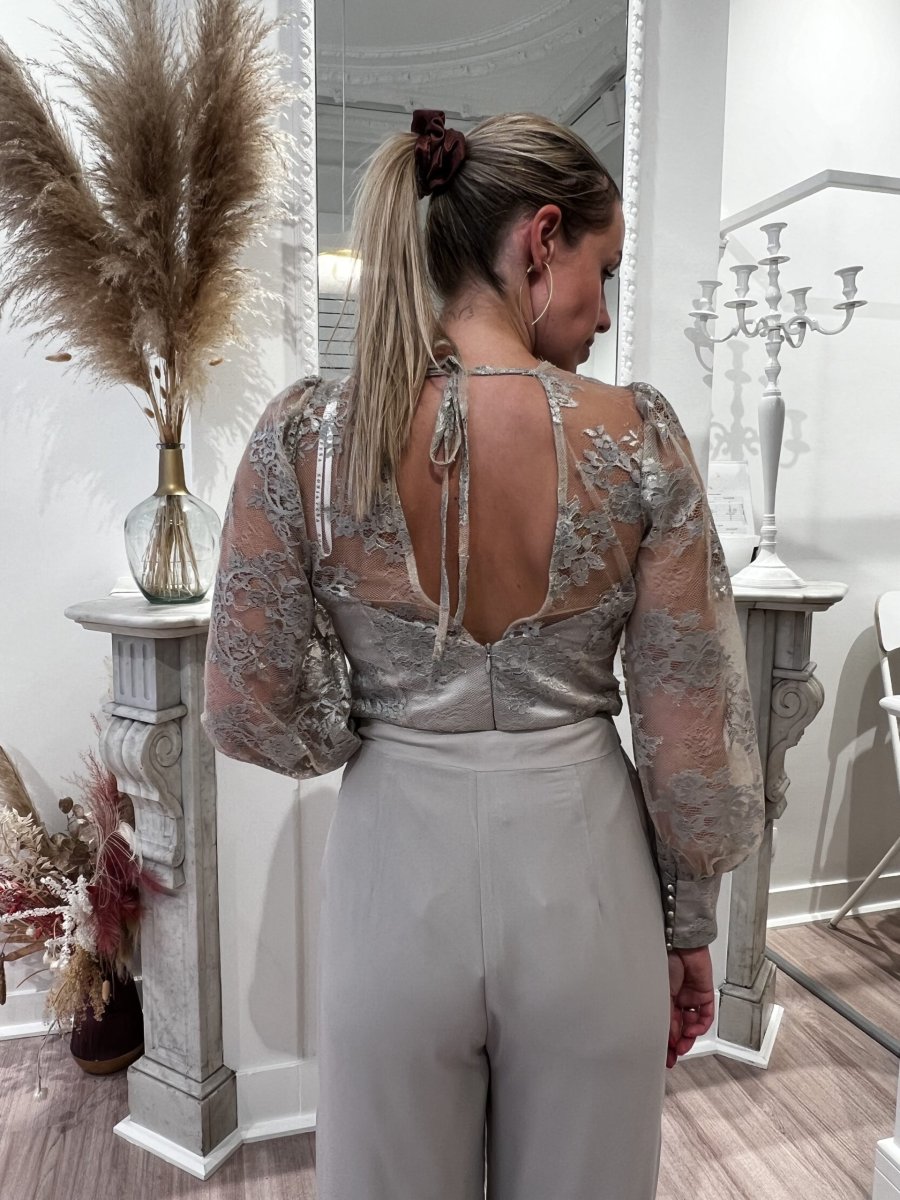 Ensemble Body Pantalon Sonia Peña taupe taille 40 - Image 6