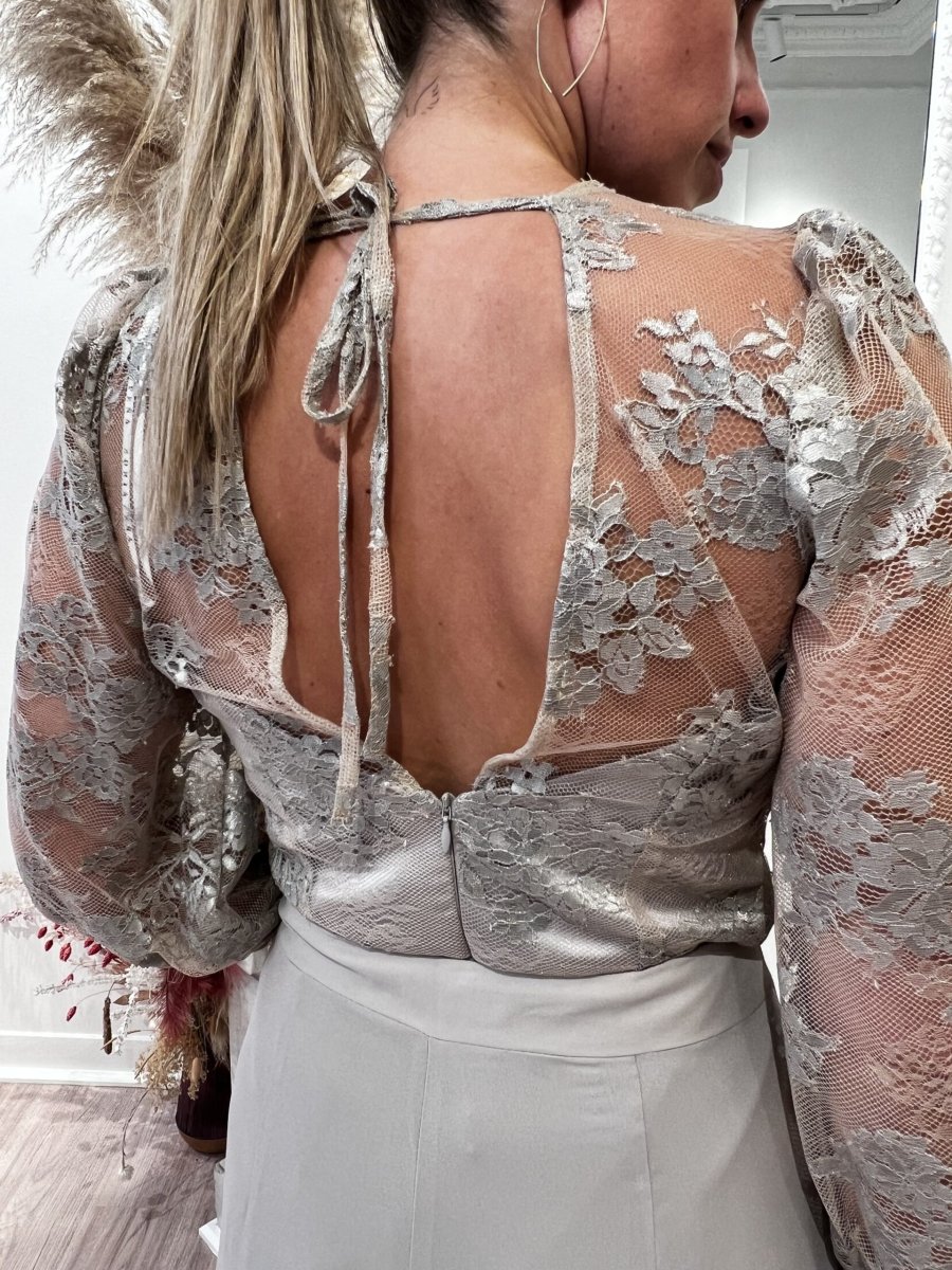 Ensemble Body Pantalon Sonia Peña taupe taille 40 - Image 7