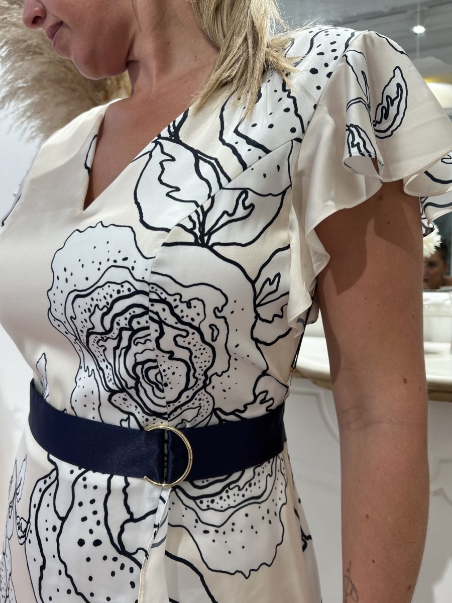 Robe 3/4 en satin Linéa Raffaelli Taille 42 - Image 7