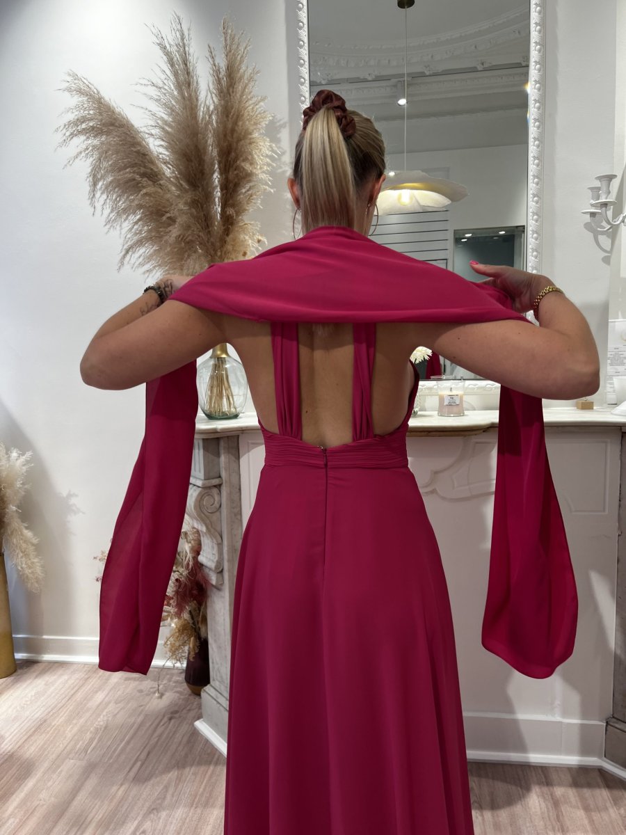 Robe longue Fuschia Sonia Peña Taille 38 - Image 8