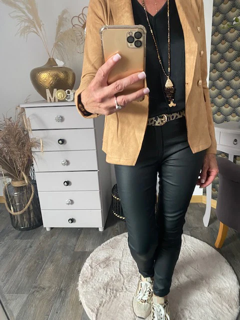 VESTE BLAZER SUEDINE MIA TAILLE S/M/L/XL