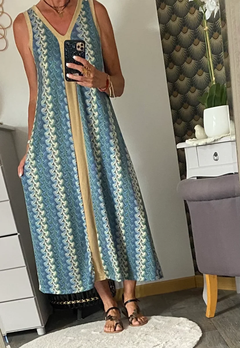 ROBE LUREX MILA BLEUE 36/44