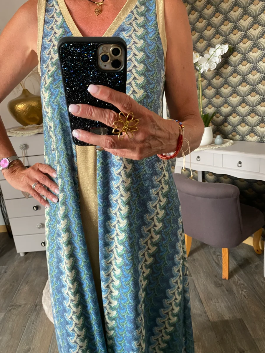 ROBE LUREX MILA BLEUE 36/44 - Image 4