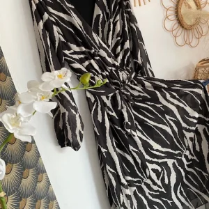 ROBE EMILIE ZEBREE COLLECTION BELLE TAILLE 42/48
