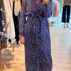 Robe imprimée rose et bleu