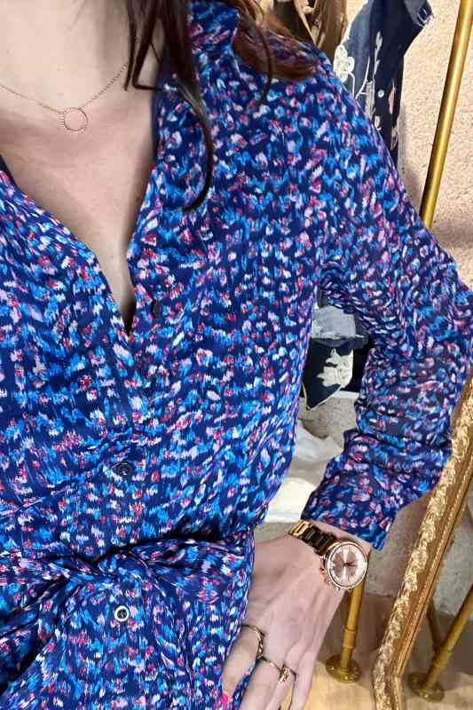 Robe imprimée rose et bleu – Image 3