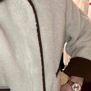 Veste écru et marron