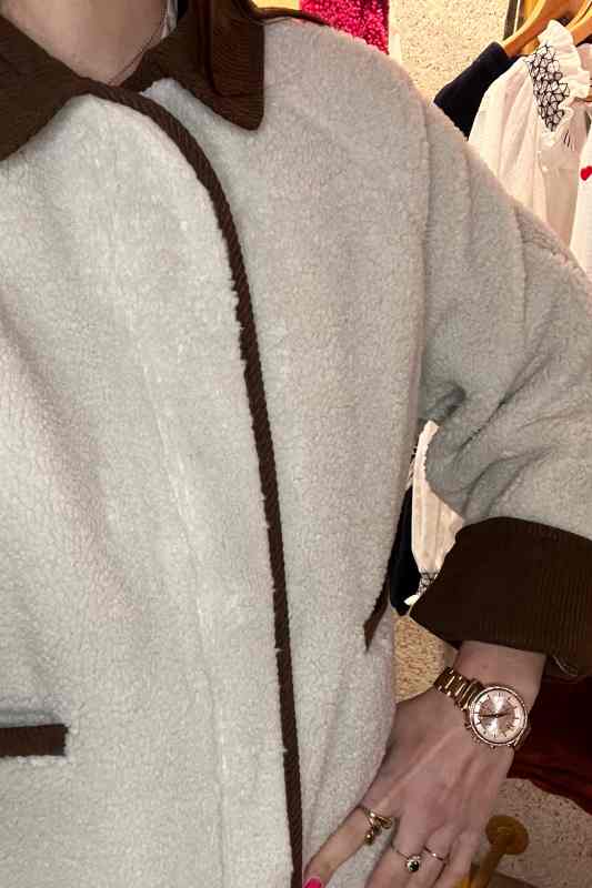 Veste écru et marron – Image 2