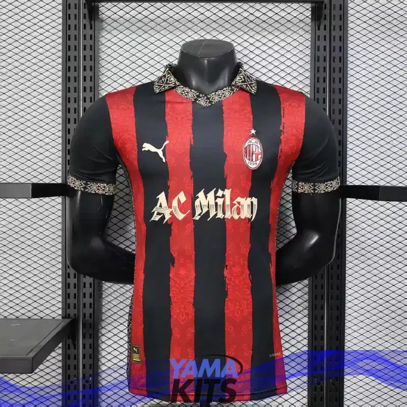 MAILLOT AC MILAN CONCEPT "noir, rouge" 2025/2026 Version Player