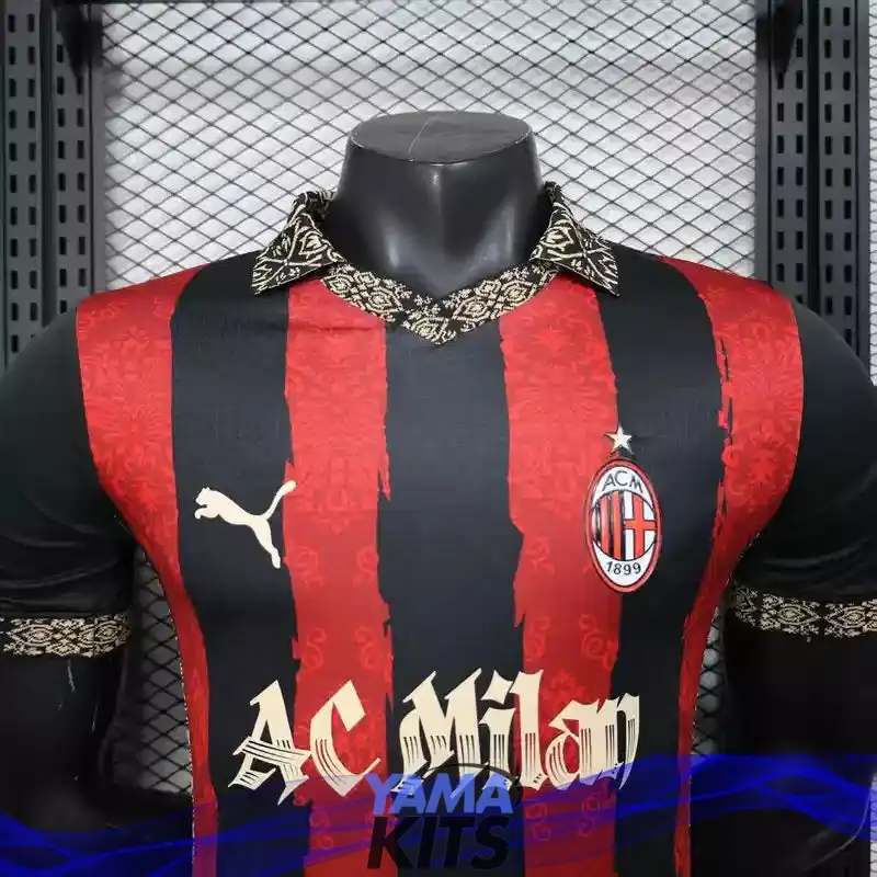 MAILLOT AC MILAN CONCEPT "noir, rouge" 2025/2026 Version Player - Image 4
