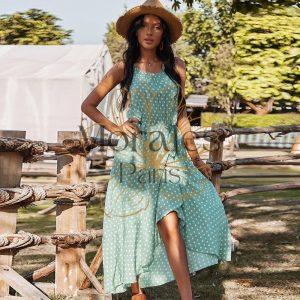 Robe À Bretelles À Pois