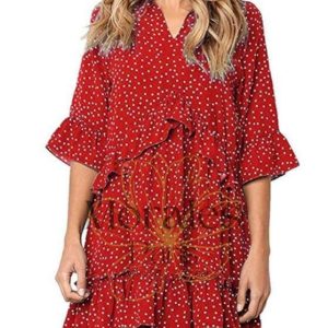 Robe Vintage À Pois Bleu Marine