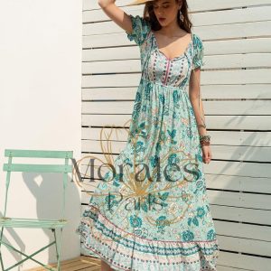 Robe Taille Haute Style Bohème