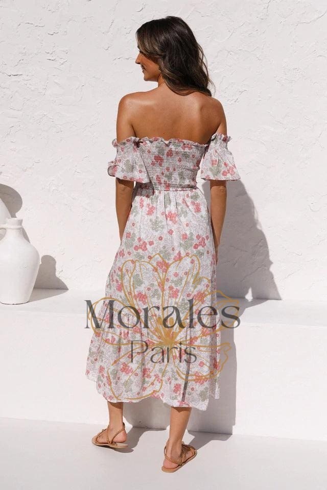 Robe Florale Gitane À Épaules Décolletées – Image 6