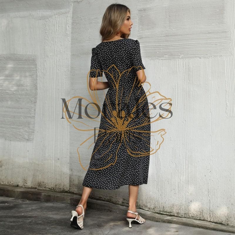 Robe Bohème Verte À Pois – Image 7