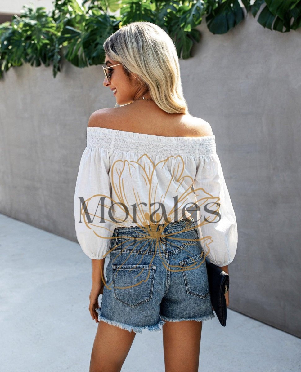 Blouse Bohème Épaules Dénudées – Image 8