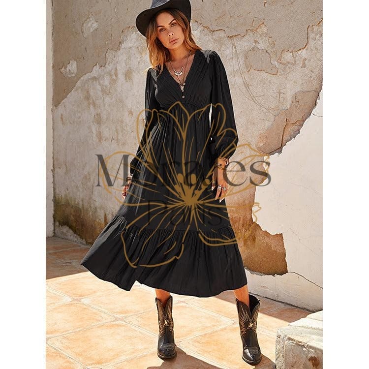 Robe Midi Bohème À Volants – Image 3