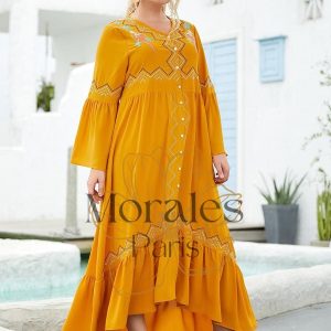 Robe Longue Jaune Bohème