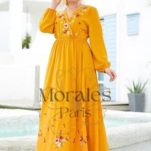 Robe Jaune Rétro