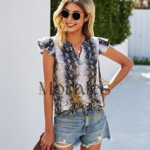 Tunique Bohème Épaules Volantées