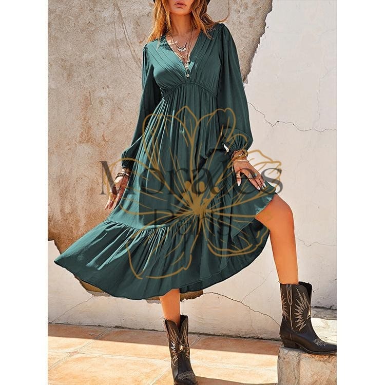 Robe Midi Bohème À Volants – Image 4