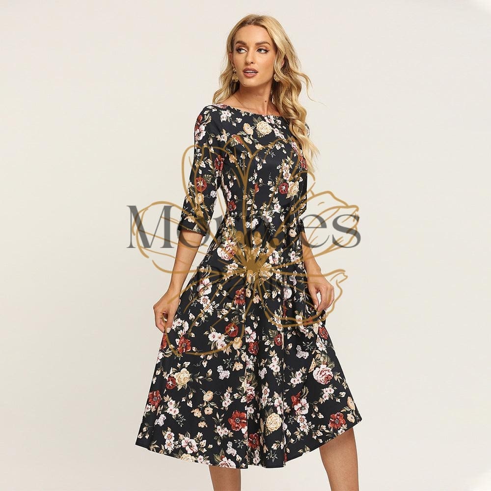 Robe À Fleurs D’Automne Bohemuan - Image 5