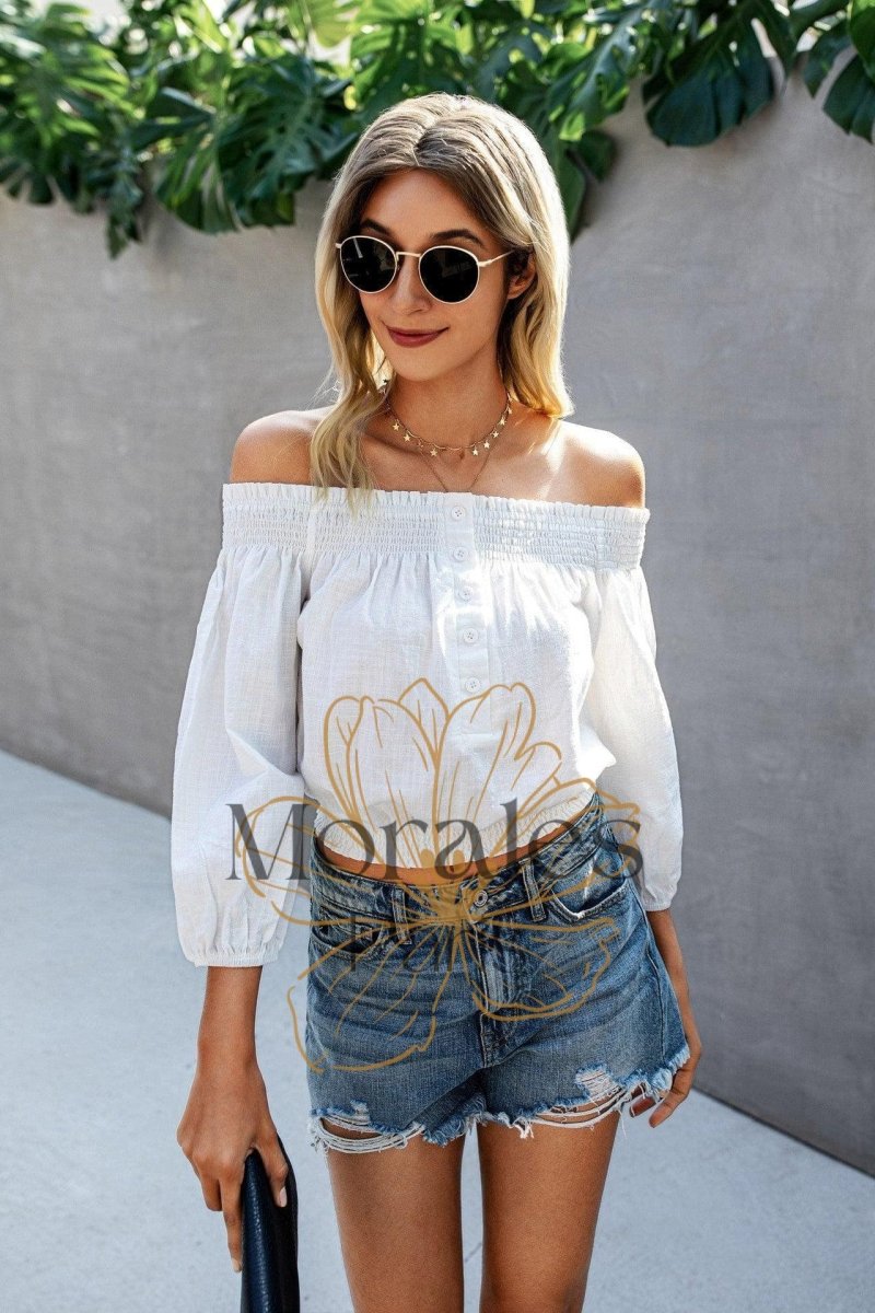 Blouse Bohème Épaules Dénudées – Image 7