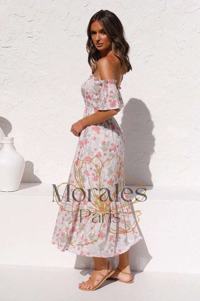 Robe Florale Gitane À Épaules Décolletées – Image 5
