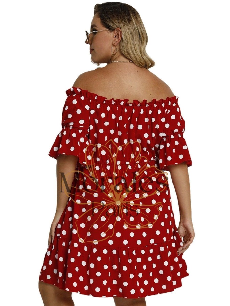 Robe Bohème Rouge Et Blanche - Image 8