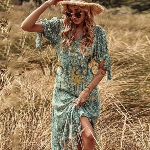 Robe Longue Verte Bohème