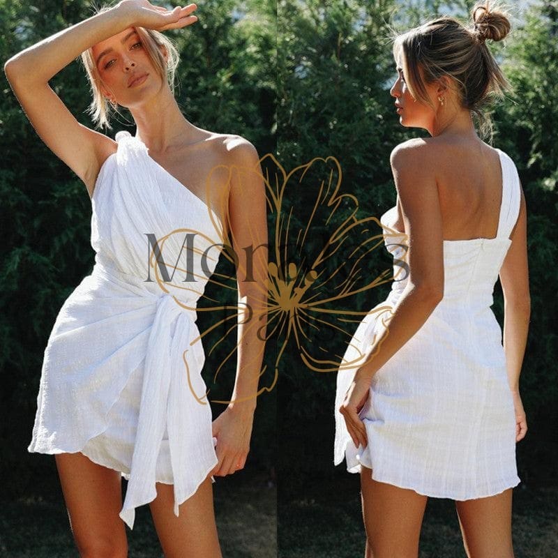 Robe Blanche Asymétrique – Image 7