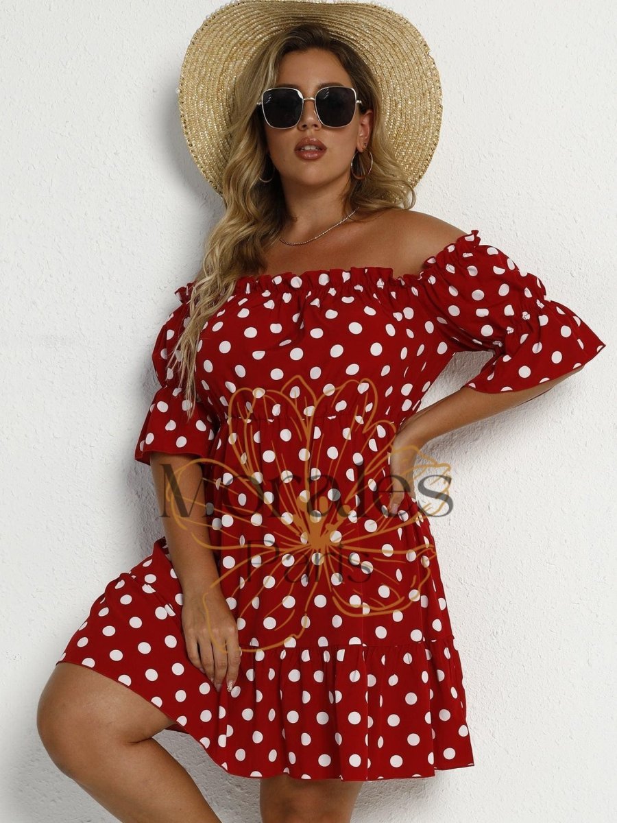 Robe Bohème Rouge Et Blanche - Image 5