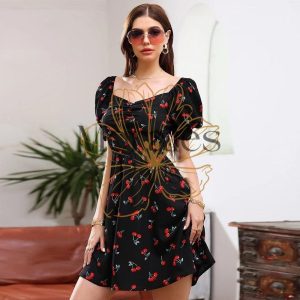 Robe Courte Noire Vintage