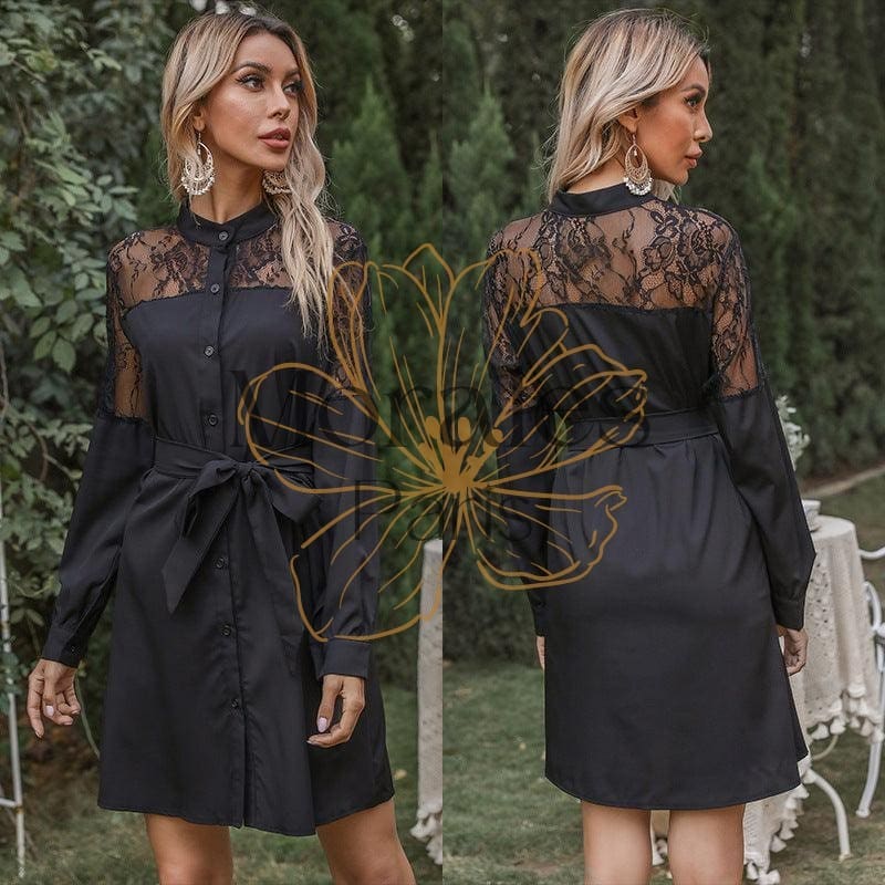 Robe Bohème À Col Roulé Noir – Image 8