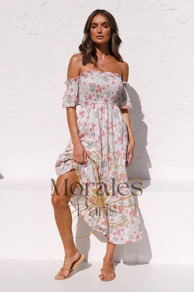 Robe Florale Gitane À Épaules Décolletées – Image 4