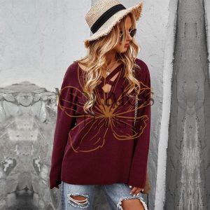 Pull Bohème A Lacets