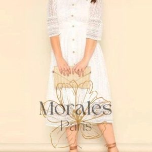 Robe blanche bohème grande taille