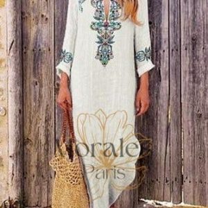 Robe Blanche Fluide Longue Bohème