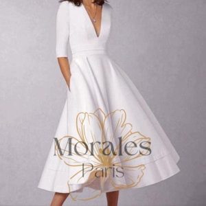 Robe Blanche Longue Bohème Mariage