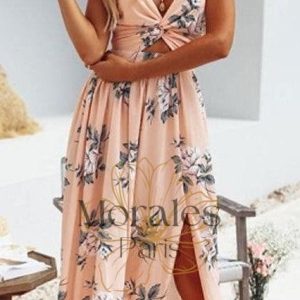 Robe Bohème Mariage Rose Poudre