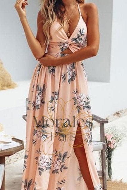 Robe Bohème Mariage Rose Poudre – Image 2