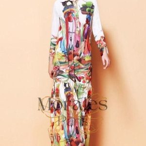 Robe Chemise Bohème Designer Longue Coloré