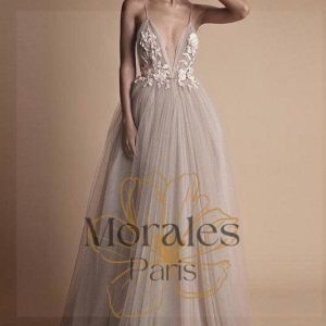 Robe de mariée bohème glamour